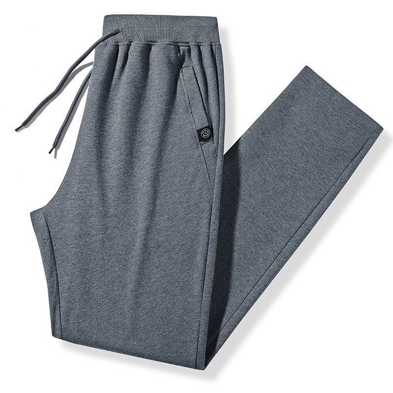 Pure Cotton Sports Pants Men'S Middle-Aged And Young Leggings Extra Large Size Men'S Casual Trousers Gray Sweatpants Men'S - Image 1