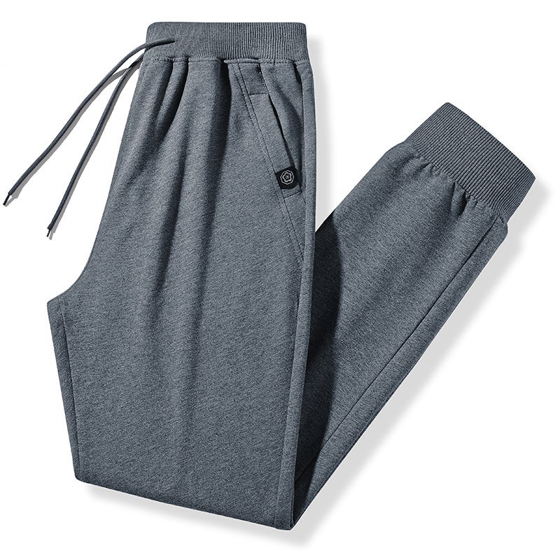 Pure Cotton Sports Pants Men'S Middle-Aged And Young Leggings Extra Large Size Men'S Casual Trousers Gray Sweatpants Men'S - Image 3