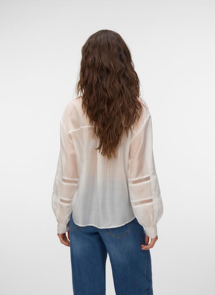 VERO MODA Loose Fit Long Sleeve Woven Shirt - Image 3