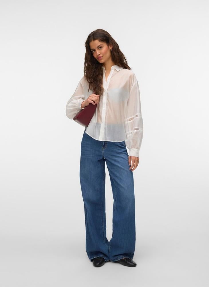VERO MODA Loose Fit Long Sleeve Woven Shirt - Image 1