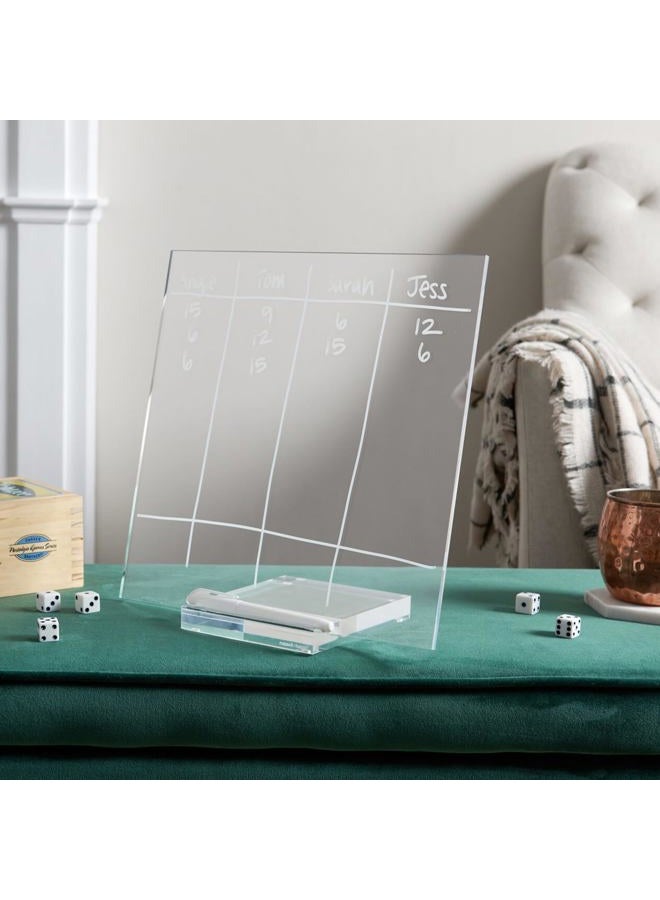 RUSSELL+HAZEL لوحة ملاحظات أكريليك من راسل + هازل، لوحة مسح جاف وقلم، شفافة 12” × 6” × 11.5” (31384) - Image 5