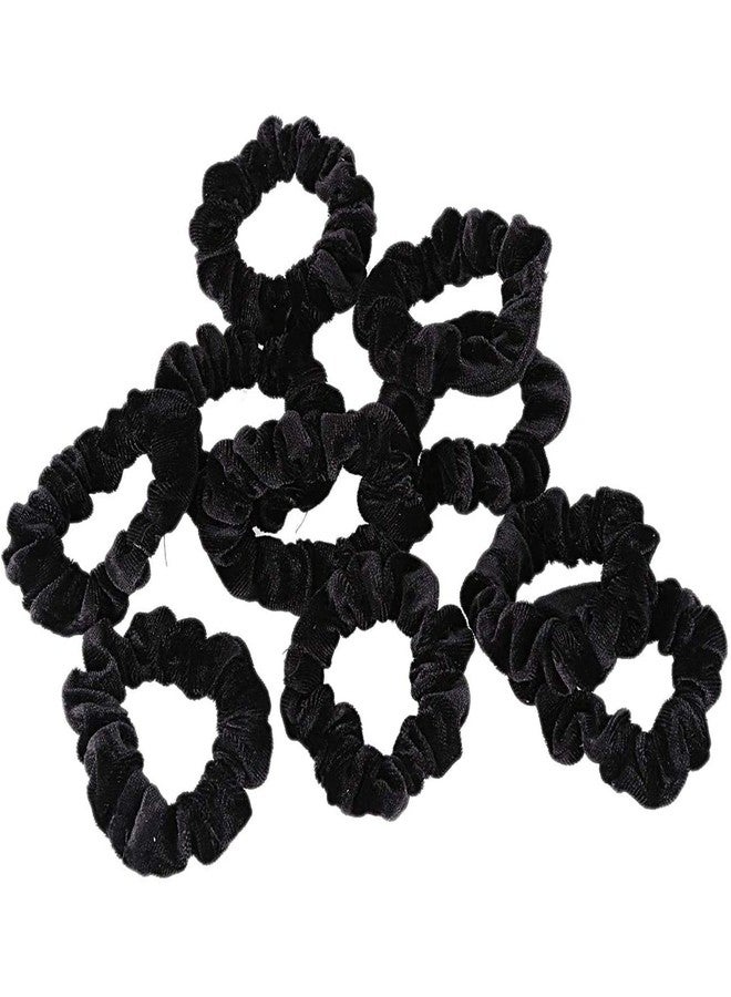 FAMEZA 2 Pcs Premium Velvet Hair Scrunchies Chiffon Flower Hair Bands Elastic Hair Bands - Image 3