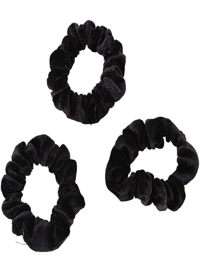 FAMEZA 2 Pcs Premium Velvet Hair Scrunchies Chiffon Flower Hair Bands Elastic Hair Bands - Image 2