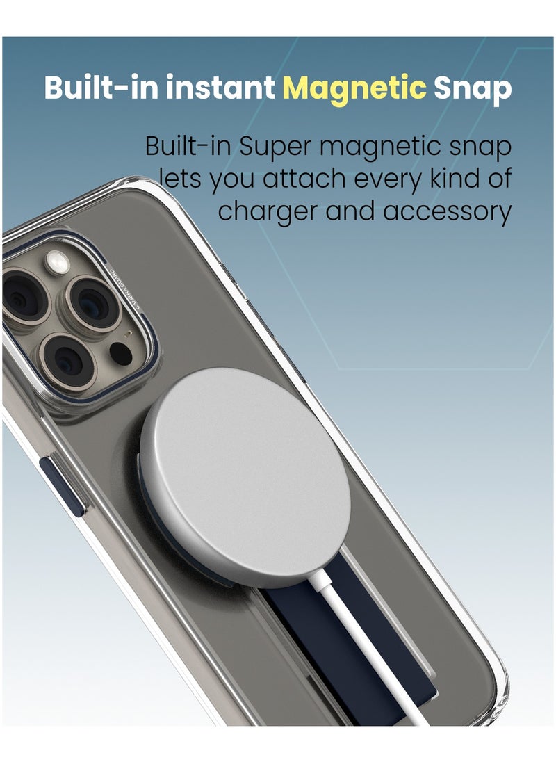 Moxedo Moxedo Magnetic Protective Case Scratch Resistant Drop Protection Magsafe Technology Compatible for iPhone 15 Pro 6.1 inch - Blue  - Image 2