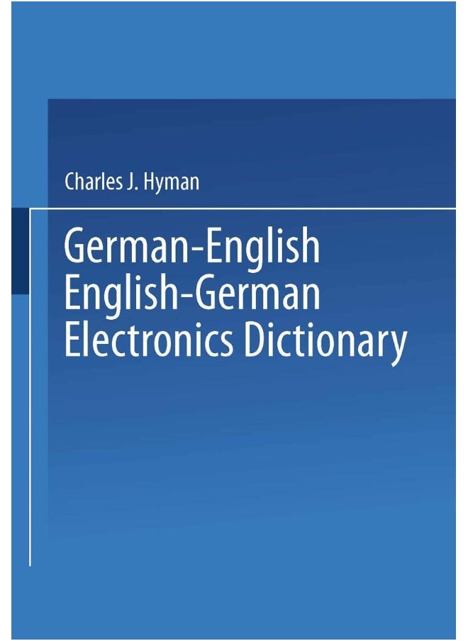 German-English English-German Electronics Dictionary 