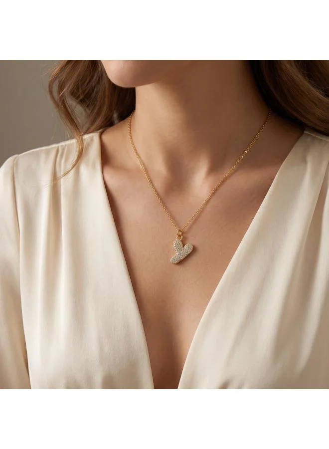 روفو Letter Y Bubble Initial Necklace