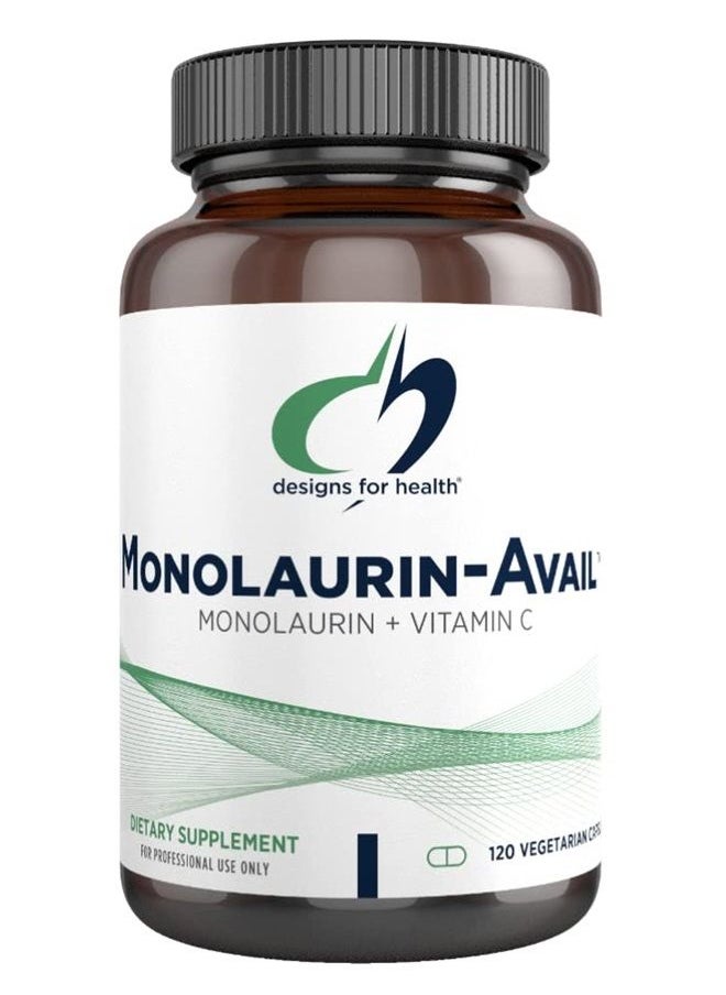 designs for health - Designs for Health Monolaurin-Avail - 1000mg Glycerol Monolaurate + Vitamin C with Sunflower Lecithin to Enhance Monolaurin Absorption - Non-GMO + Gluten Free Immune Support Supplement (120 Capsules) - Image 1