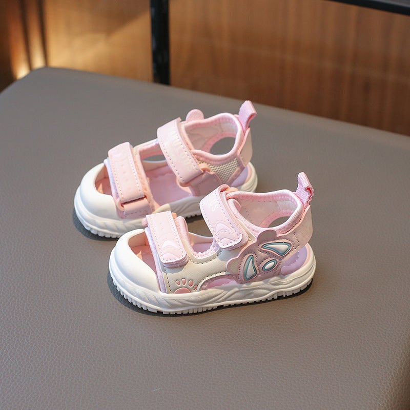 Children'S Toddler Shoes Sandals 2024 Summer Fashion Korean Style Baotou Anti-Kick Soft-Soled Beach Shoes For Boys And Girls Non-Slip - Image 2