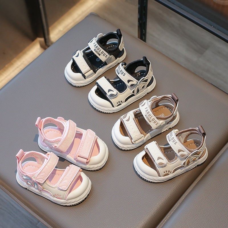 Children'S Toddler Shoes Sandals 2024 Summer Fashion Korean Style Baotou Anti-Kick Soft-Soled Beach Shoes For Boys And Girls Non-Slip - Image 5