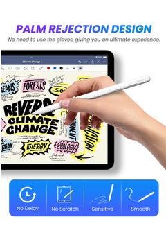 KASTWAVE iPad Pencil, Active iPad Stylus Pen with 10X Fast & Palm Rejection Magnetic Absorption Replacement for Apple Pencil - for iPad 6-10th, Pro 11''/12.9'' 3-6th, Air 3-5th, Mini 5-6th Gen  - Image 5