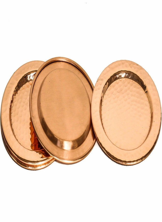 PureCopper Solid Copper Coasters - Set of 4 Handcrafted Hammered Artisan Coasters for Copper Mugs (4, Hammered Copper) - Image 5