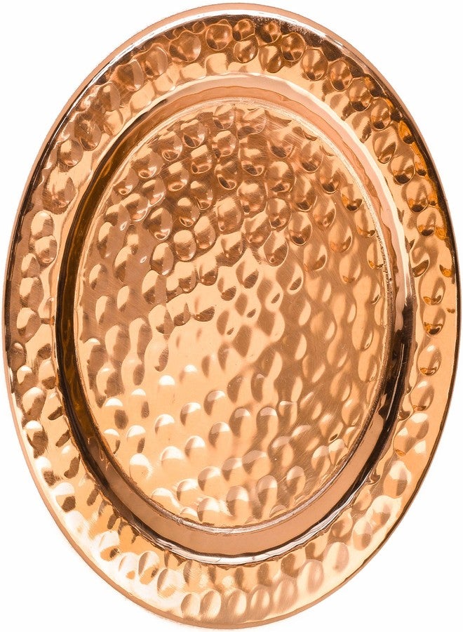 PureCopper Solid Copper Coasters - Set of 4 Handcrafted Hammered Artisan Coasters for Copper Mugs (4, Hammered Copper) - Image 1