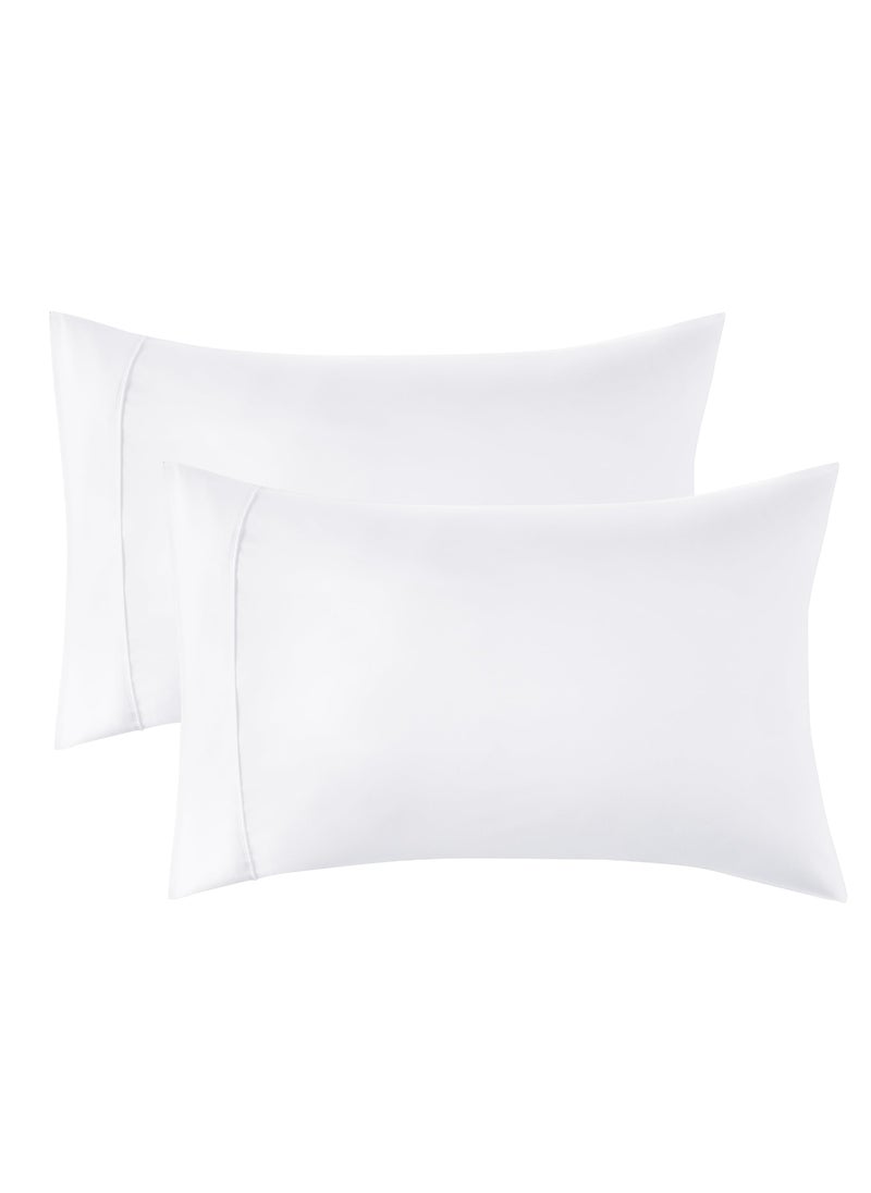 Bedsure Bedsure Pillow Cases Standard Size Set of 2  White Polyester Microfiber Pillowcases Super Soft and Cozy Pillowcase Pillow Case Covers with Envelop Closure 20x26 Inches 