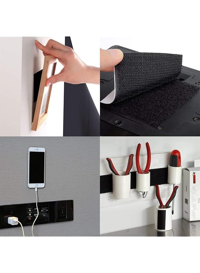 erorex Heavy Duty Mounting Tape Double Side Reclosable Hook Loop Strips Tape Sticky Fastener Waterproof Indoor Outdoor Use For Holds Picture Frame And Tools 15Pack 3X10Cm  - Image 2
