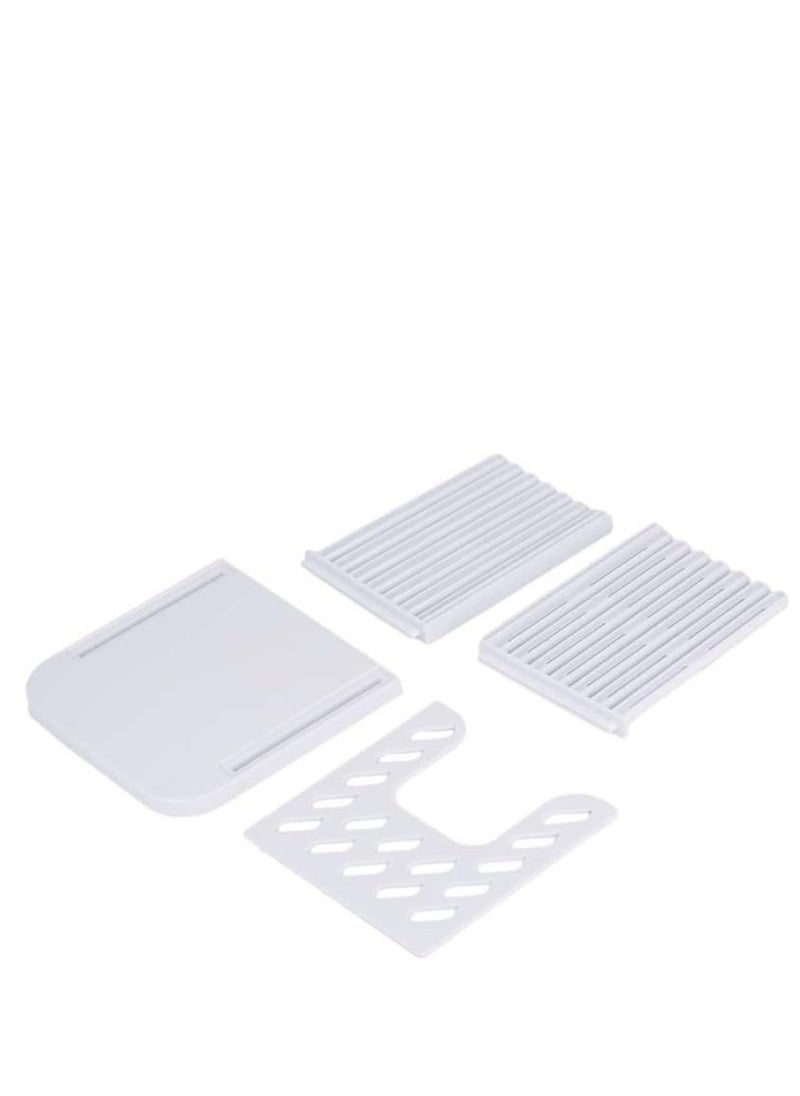 Generic Adjustable Toast Slicer/ Cutting Guide for Homemade Bread, Plastic Bread Slicer Loaf for Slicing Bread Foldable Kitchen Baking Tools (White)  - Image 4