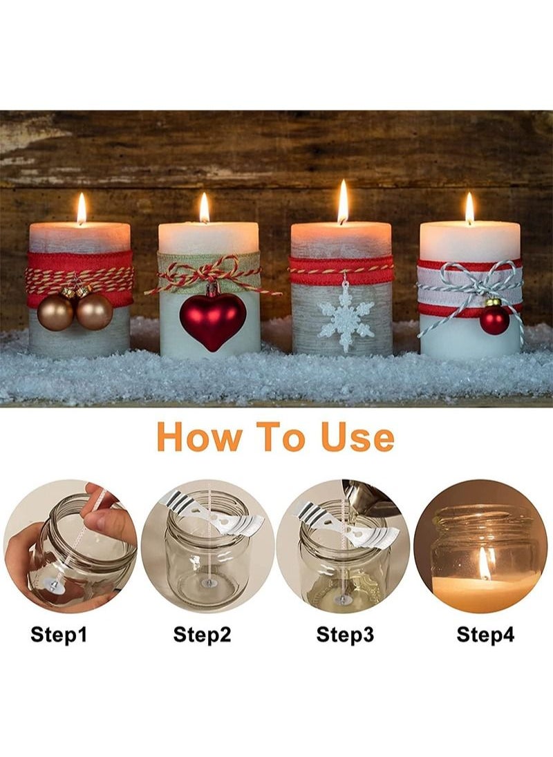 Aikanbo - 50pcs Candle Wicks For Candle Making, Natural Soy Wax, Cotton Woven, Candle DIY (15cm) - Image 1
