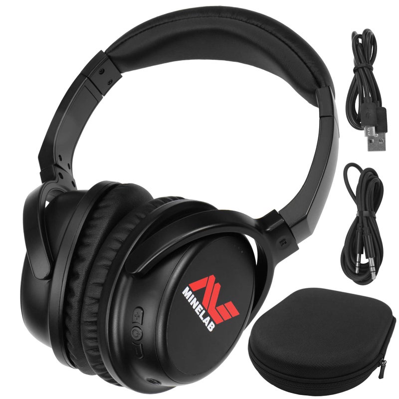 MINELAB ML 80 Bluetooth Wireless Low Latency Headphones with Case and 18 Plug for Equinox Series