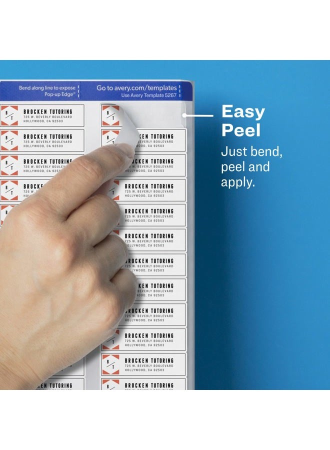 Avery Printable Return Address Labels, 0.5" x 1.75", Matte Clear, 2,000 Blank Mailing Labels (08667) - Image 3