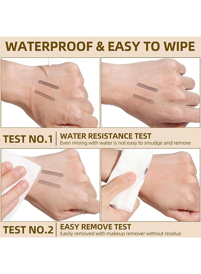 HelloKiss Dark Brown Eyebrow Pen, Precision Eyebrow Pencil Long Lasting Fine Four-Fork Liquid Eyebrow Pen, 4D Natural Wild Eyebrow Definer Pencils Makeup (Dark Brown) - Image 4