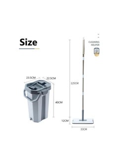 Flat Mop Bucket System with Wringer Set Squeeze Mop Bucket Set with Long Handle for Home Office Floor Wall Windows Premium Quality mop for cleaning floor - pzsku/Z04D260A4BDE18108B52CZ/45/_/1740855127/f368eeb1-ebaa-44ae-9590-87028e6a0b8f