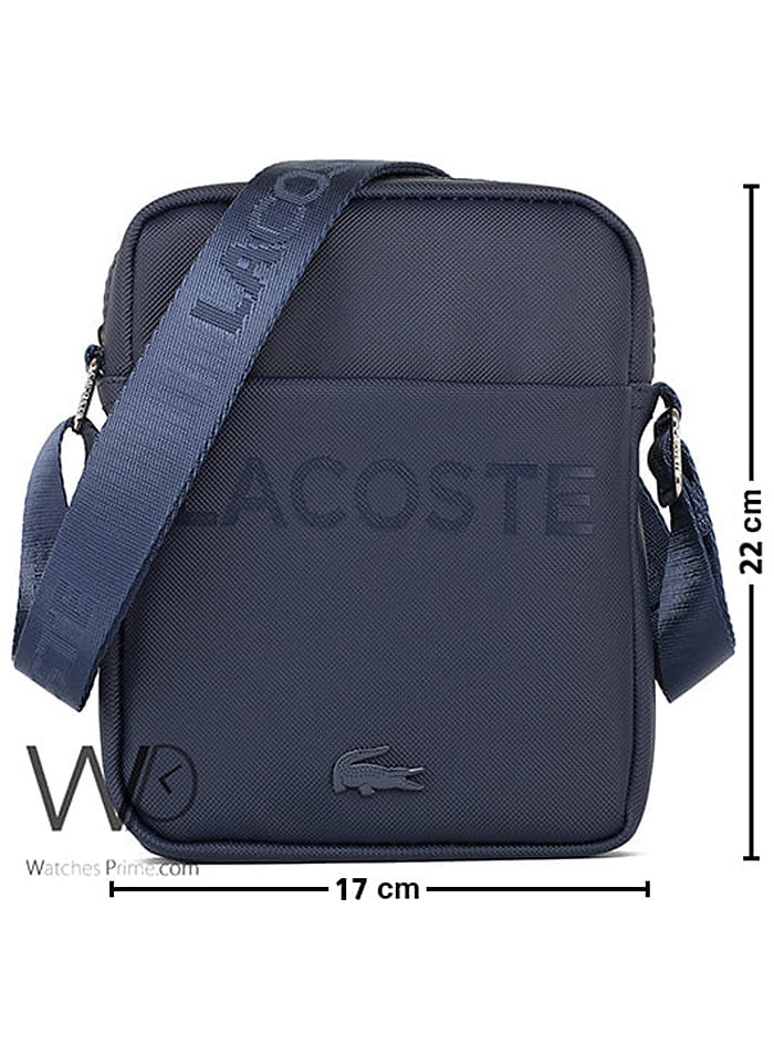 لاكوست حقيبة كتف لاكوست كروس للرجال شنطة باللون الأزرق الداكن - Image 3