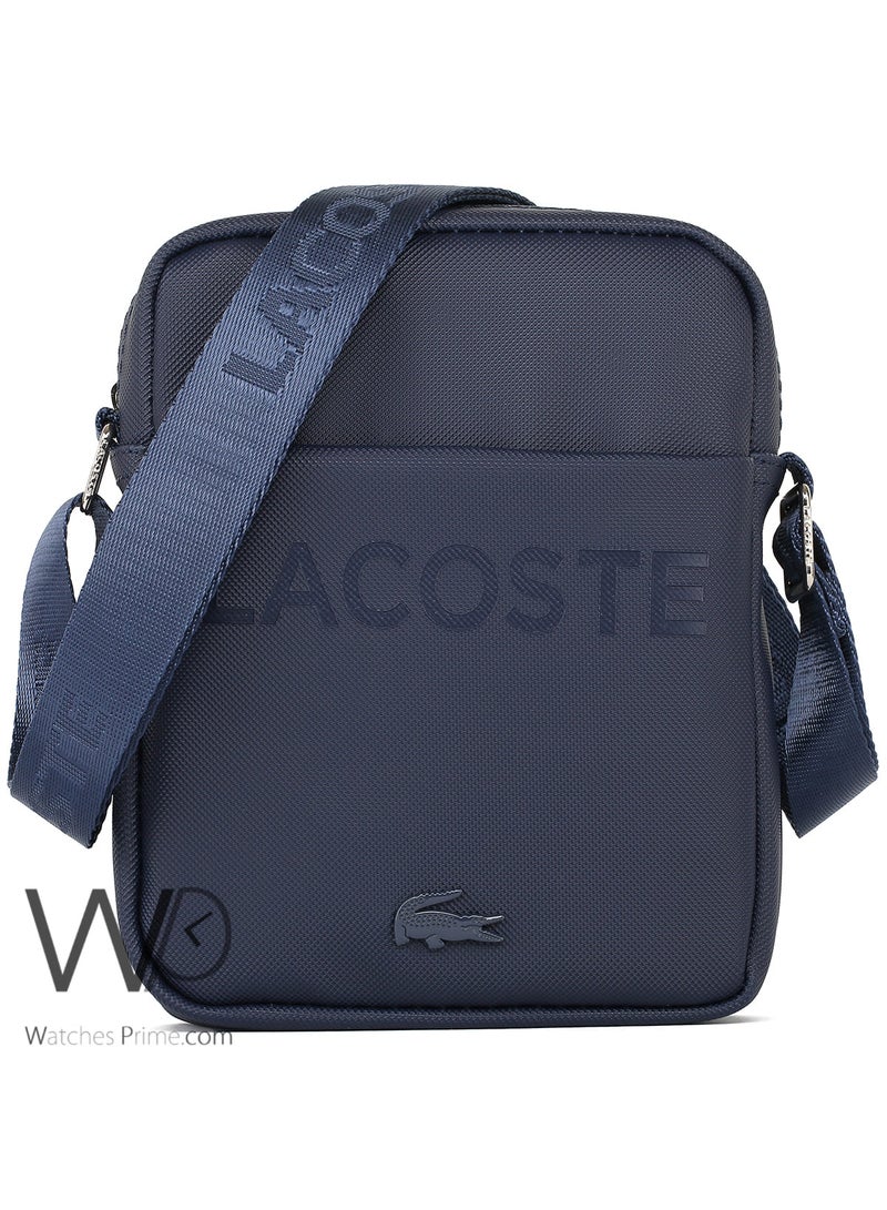 لاكوست حقيبة كتف لاكوست كروس للرجال شنطة باللون الأزرق الداكن - Image 1