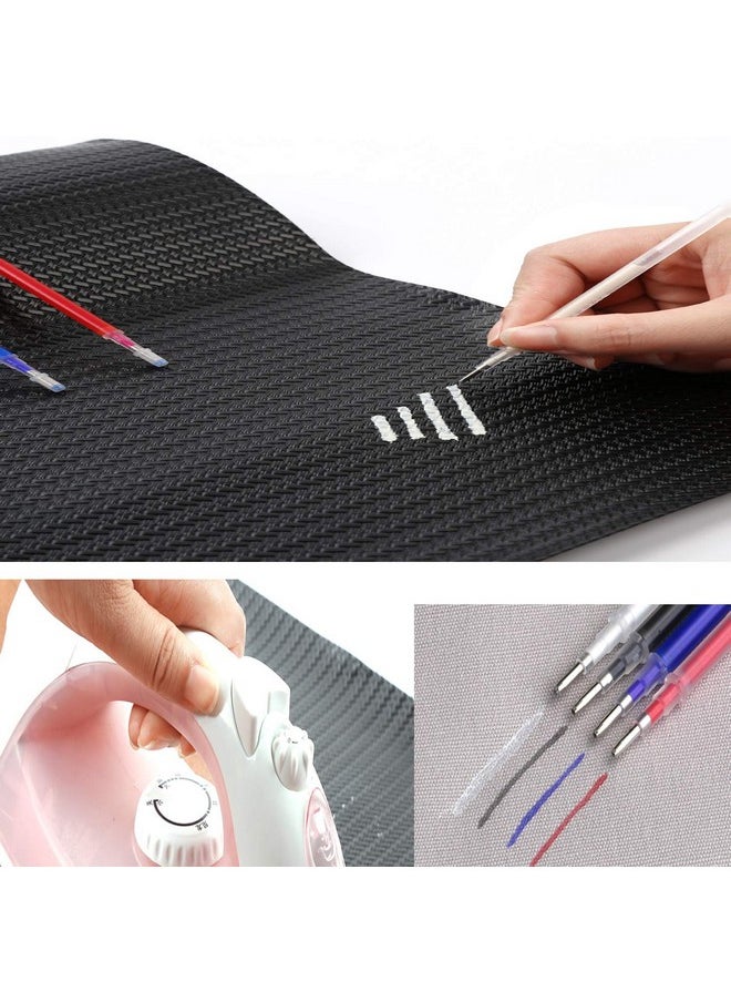 iHMeiju - Heat Erasable Fabric White Marking Pens With 20 Refills For Tailors Sewing And Quilting Dressmaking, White Heat Erase Pens Of Fabrics. - Image 1