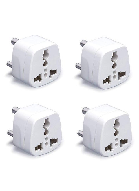 Axtella Pack of 4 Universal Conversion Plug 3 Pin Socket Adapter Convert UKUSEUAdaptor 56 Amp