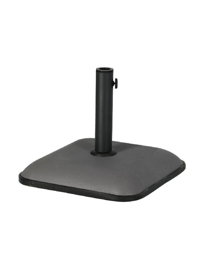 LIVING ACCENTS - Premium Concrete Square Umbrella Base Black and Grey 25 kg SQ-D1-25 - Image 1