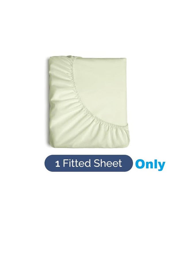 SIGNOOLA Signoola Fitted Sheet Set Of 1 Piece - Comfy Breathable & Cooling Sheets - Hotel Luxury Bed Sheets ( 240 x 250 cm )  - Deep Pockets, Easy-Fit, Extra Soft - Sage  - Image 4