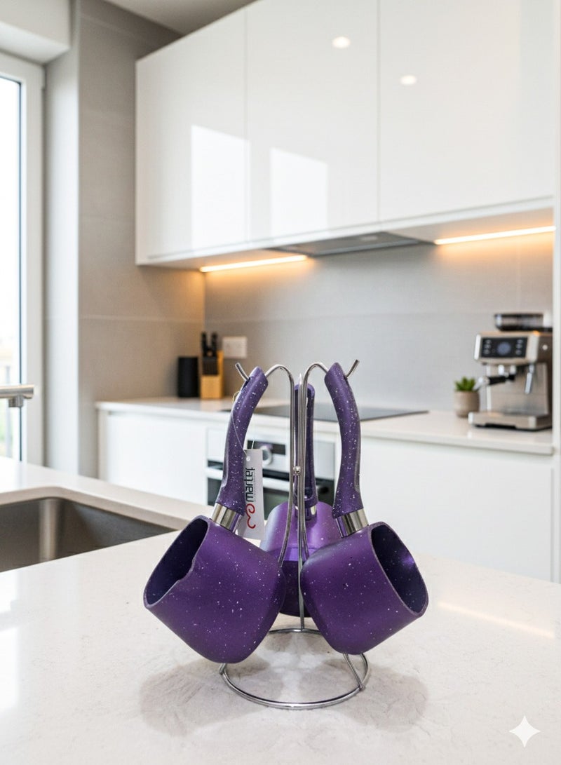 مارتيف 3 كنك جرانتيت مربع مارتيف تركي - موف + حامل - Image 1