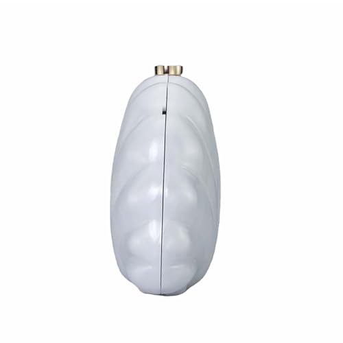 YJKIS Women Pearl Acrylic Clutch Shell Pearl Clutch Shell Purse Chain Shoulder Bag Ladies Wedding Prom Evening Handbag, White - Image 4