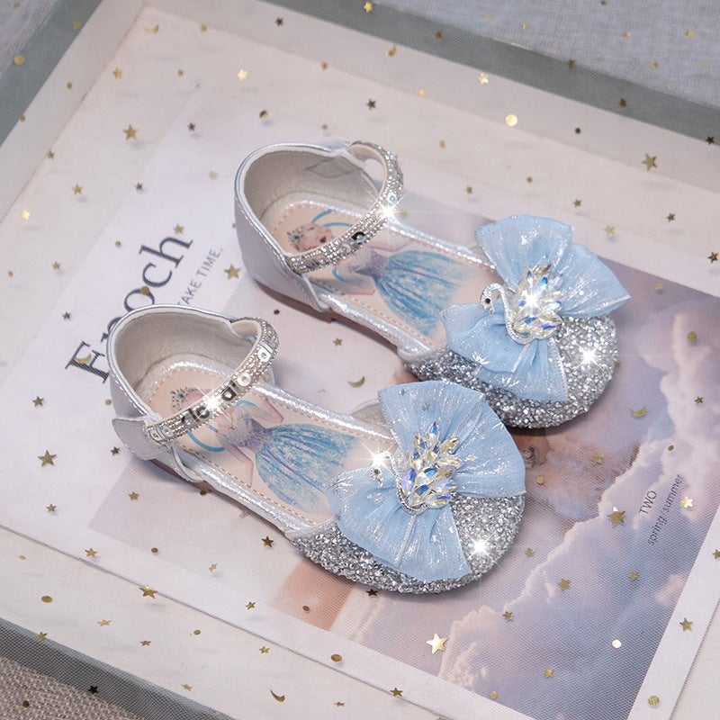 Girls'' Closed-Toe Sandals 2026Kids Spring Children''s Breathable Flat Shoes for Girls, Shiny Hollow Sandals - Image 5