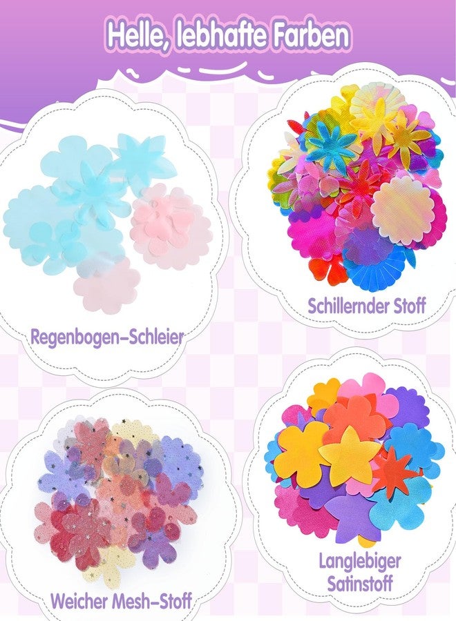 BlueSwan Fabric Flowers for Bouquet Accessories - Complete DIY Flower Making Kit for Kids, Includes 108 Flowers & 36 Holders, Poke-in Arts and Crafts Toy for Girls 3-12 Years, ADHD Child - Image 3