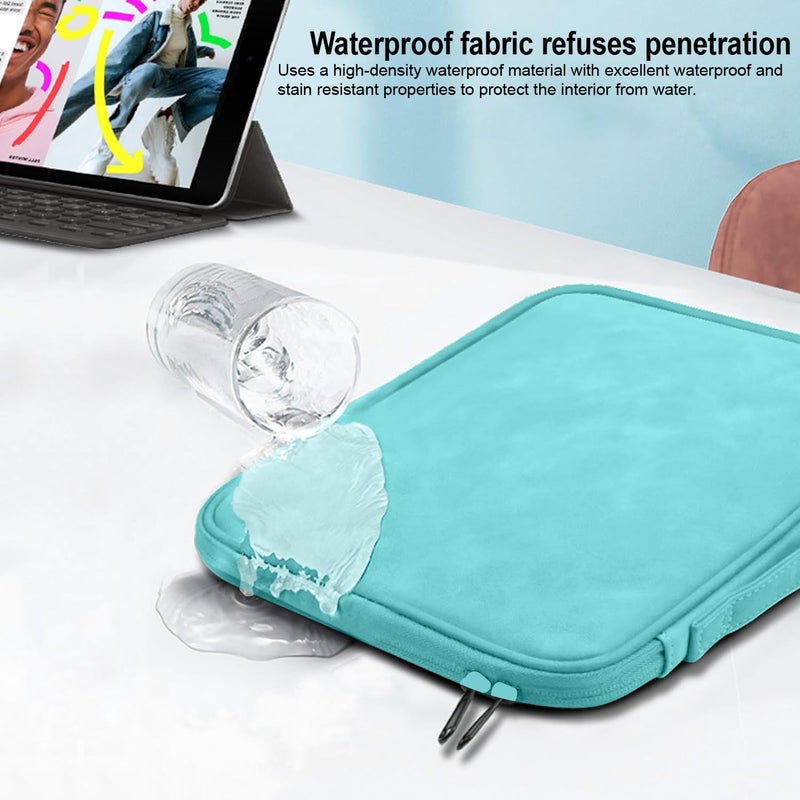 Moca Tablet Sleeve Case for 9.7 iPad /10.9 inch New iPad / 11 inch iPad Pro / 10.2 inch iPad / 10.9" iPad Air, Galaxy Tab A8 10.5" Protective Bag, Fit Apple Smart Keyboard, Black (Sky -Blue) - Image 4
