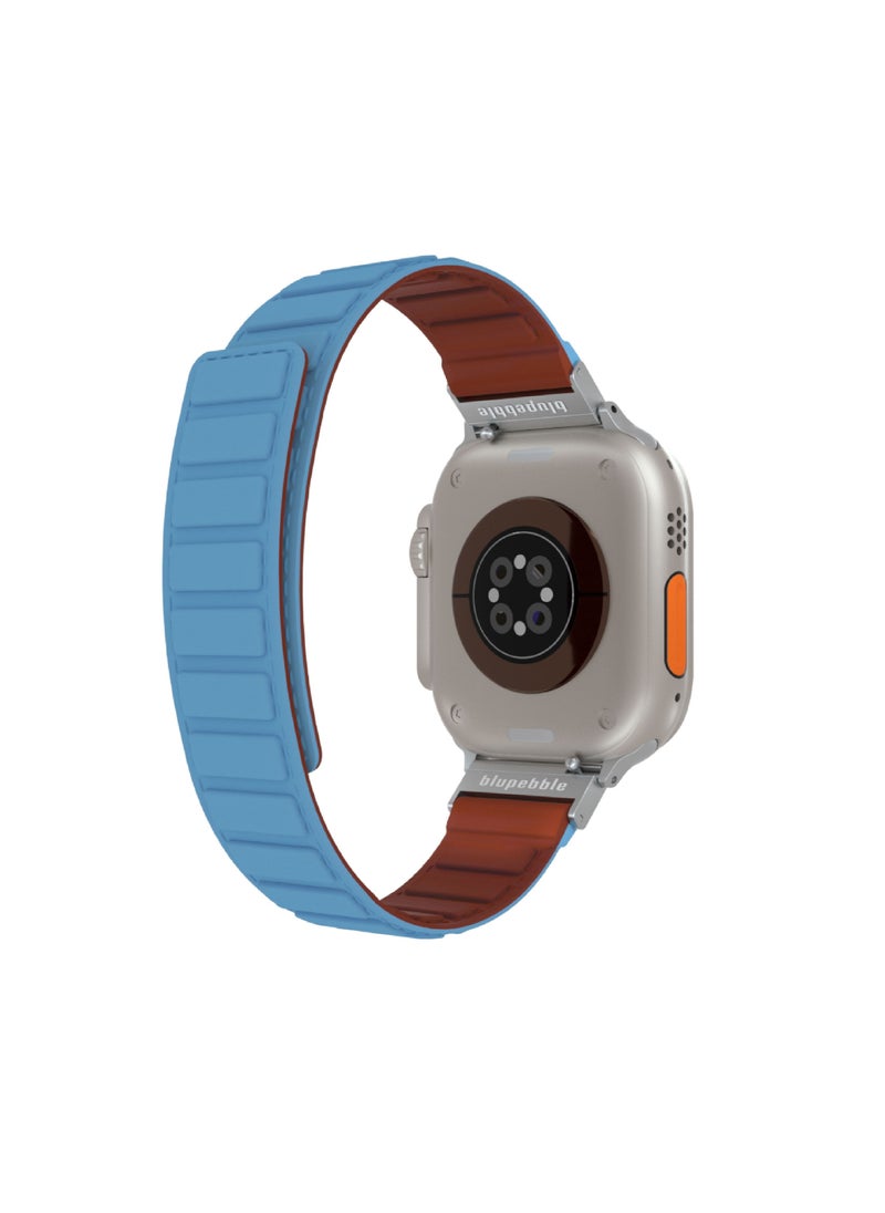 blupebble حزام مغناطيسي من السيليكون ذو وجهين لساعة Apple Watch Ultra 49/45/44/42 مم متوافق مع السلسلة 8 | 7 | 6 | 5 | 4 | 3 | SE  - Image 3