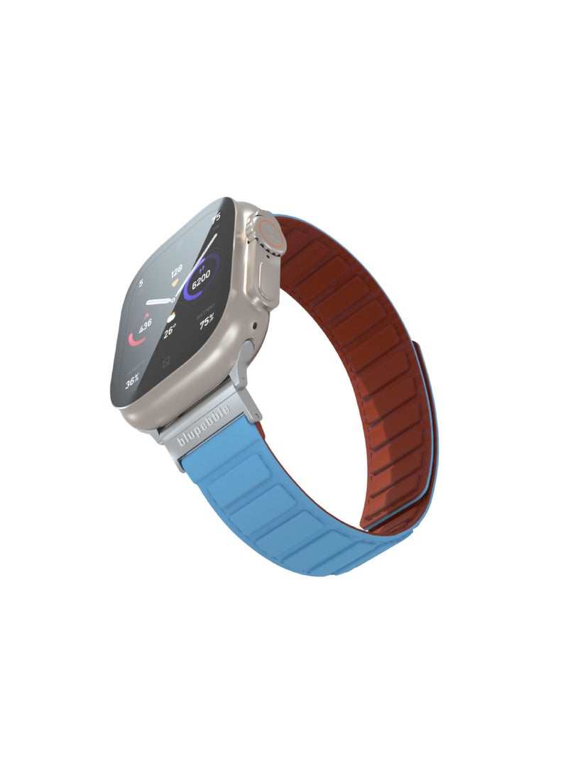 blupebble حزام مغناطيسي من السيليكون ذو وجهين لساعة Apple Watch Ultra 49/45/44/42 مم متوافق مع السلسلة 8 | 7 | 6 | 5 | 4 | 3 | SE  - Image 2