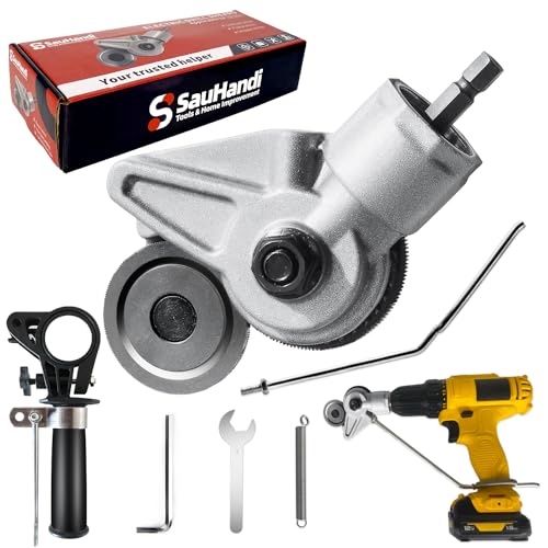 SauHandi Drill Cut Pro Metal Cutting AdapterElectric Drill Plate CutterUpgraded Sheet Metal Cutter Drill AttachmentDrill Cut ProDIY Metal Nibbler Drill Attachment for Cutting IronAluminum Steel