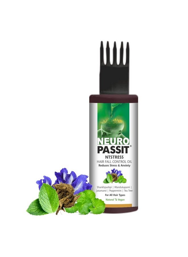 passion indulge Natural Neuropassit Ntstress Hair Fall Control & Cooling Oil Reduce Stress & Anxiety Anti Dandruff Promote Good Sleep Natural & Vegan All Hair Type 100Ml - Image 1