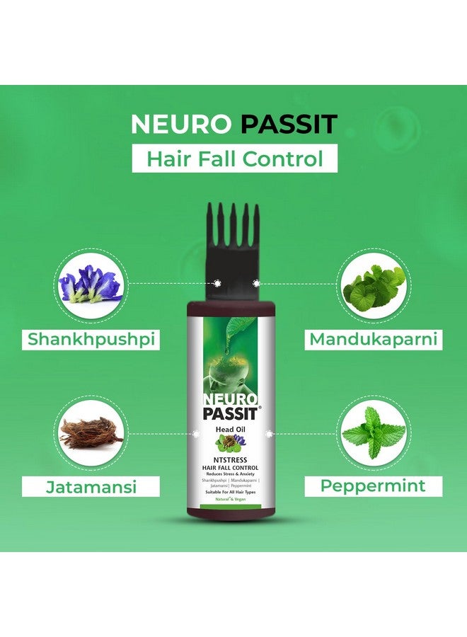 passion indulge Natural Neuropassit Ntstress Hair Fall Control & Cooling Oil Reduce Stress & Anxiety Anti Dandruff Promote Good Sleep Natural & Vegan All Hair Type 100Ml - Image 2