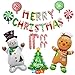 AobkDeco Christmas Foil BalloonsMerry Christmas Balloon Banner48in Giant Standing Snowman and Gingerbread man Foil Balloon Candy Cane Christmas Tree Balloons For Xmas Party Decorations - Image 2