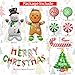 AobkDeco Christmas Foil BalloonsMerry Christmas Balloon Banner48in Giant Standing Snowman and Gingerbread man Foil Balloon Candy Cane Christmas Tree Balloons For Xmas Party Decorations - Image 4