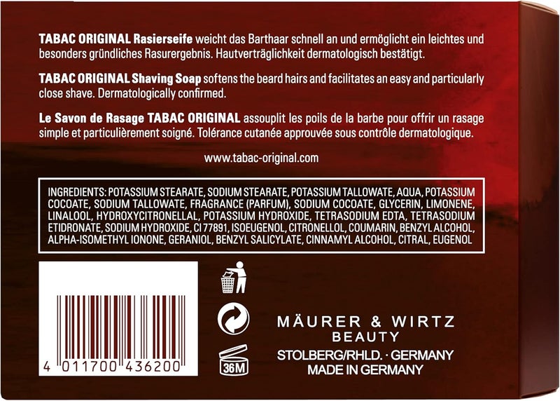 Tabac Original Shaving Soap Bowl 125g - Classic Men's Grooming Essential - Image 4