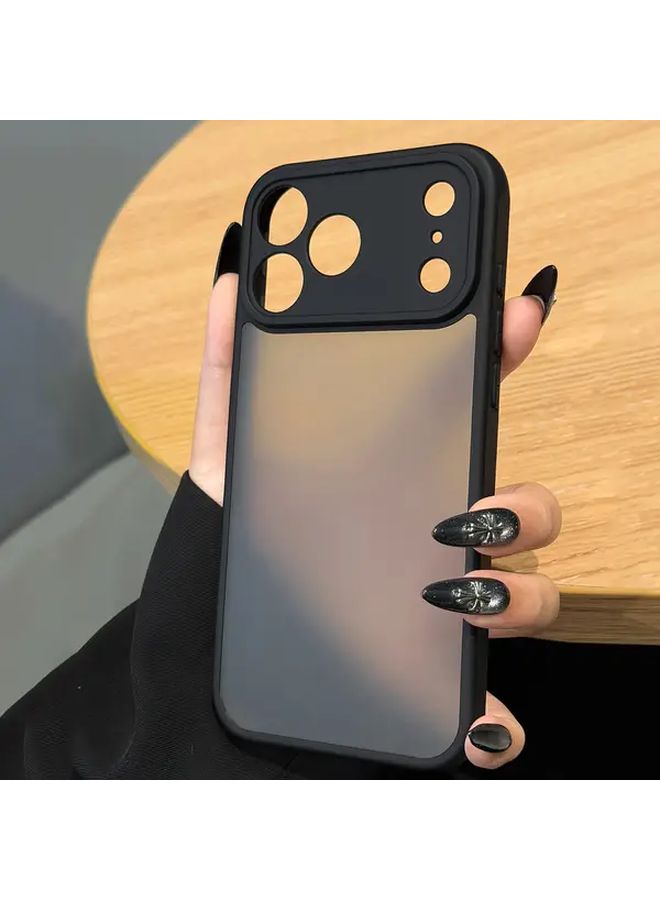 Black Matte Semi Transparent Protective Cover for iPhone 13 Pro Max - Image 1