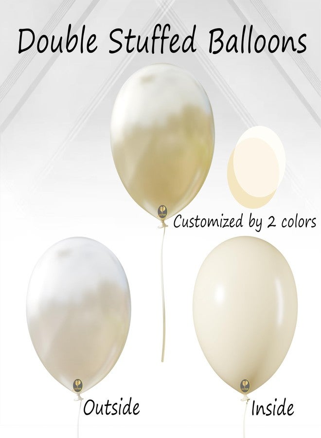 Balloon Red AFTERLOON® Biodegradable Balloons 116pcs Pearl White Ivory Double Stuffed Balloon Different Size 5/10/12/18 Inch Garland Arch kit for Wedding Bride to be Engagement Bridal Shower Birthday Baby Party - Image 4