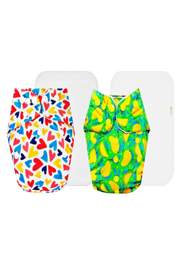 حفاضات قماشية فاخرة من دمبلدو مع حشوة قطنية (عبوة من قطعتين) | شعور بالجفاف والراحة | مانعة للتسرب | مناسبة للسفر | تغيير حفاضات بدون قلق | من 3 أشهر إلى 3 سنوات | للجنسين - Image 1