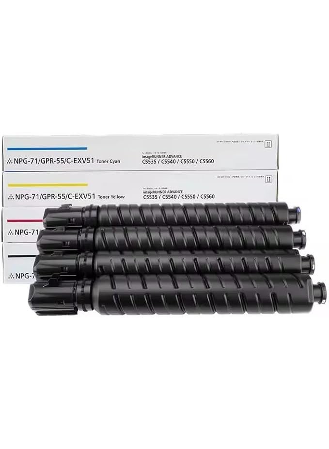 Terabyte C-EXV-51 Full set Compatible Toners for GPR55 C-EXV-51 for Use with IMAGERUNNER ADVANCE C5535 5535I C5540I C5550I C5560I Printer,4-Pack - Image 1