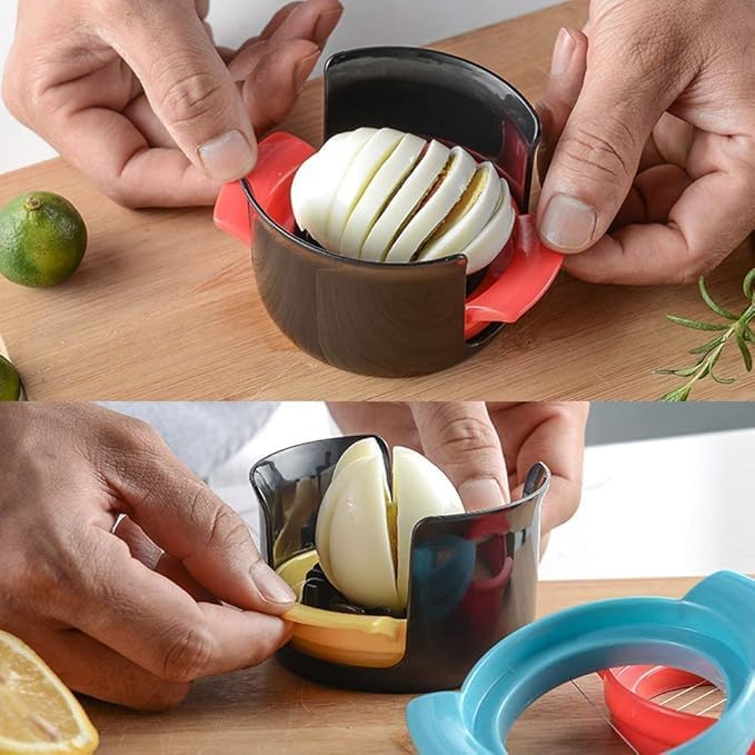 LUCC1N 3 in 1 Egg Slicer for Hard Boiled Eggs Dishwasher Safe Egg CutterDurable 304 Stainless Steel Wires Easy to Clean TimeSaving Multi Colours - Image 4