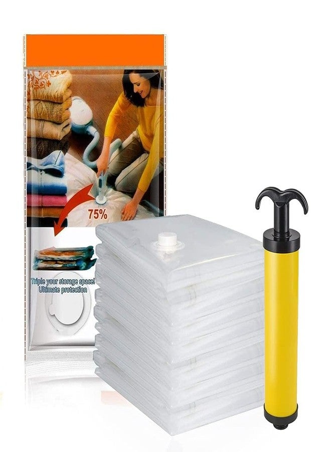 HYDERON Multipurpose Vacuum Storage Reusable Ziplock Space Saver Bags with Pump – Large (60cm x 80cm) (Pack of 3) for Home Organization, Travel & Wardrobe Space Saving - Image 1