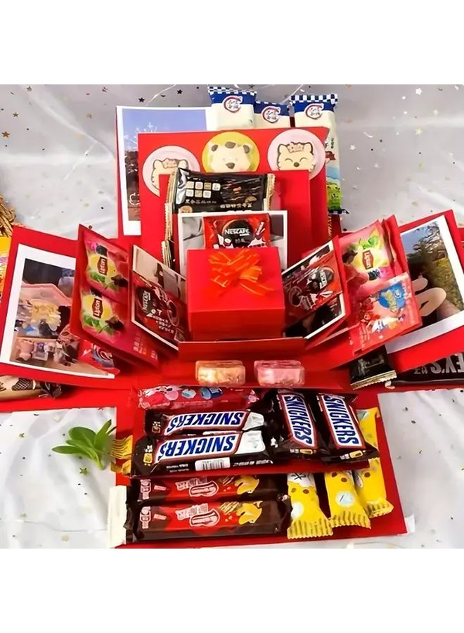 Created Sapphire Blue Multi Compartment Surprise Gift Box For Birthdays Weddings Proposals Party Favors - Image 2